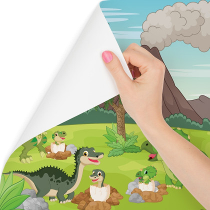 Fototapeta Dinozaury I Wulkan