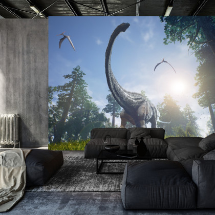 Fototapeta Realistyczny Dinozaur W Słońcu