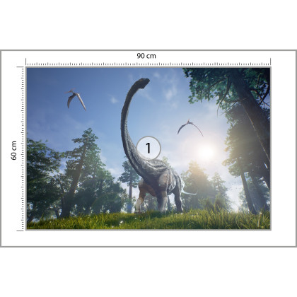 Fototapeta Realistyczny Dinozaur W Słońcu