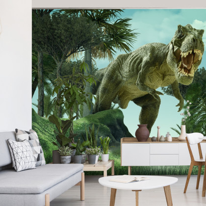 Fototapeta Realistyczny Dinozaur W Zieleni