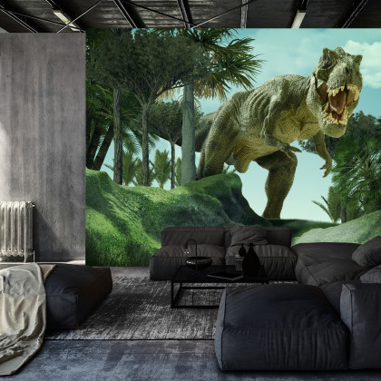 Fototapeta Realistyczny Dinozaur W Zieleni