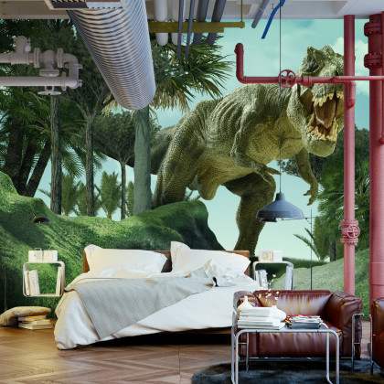 Fototapeta Realistyczny Dinozaur W Zieleni