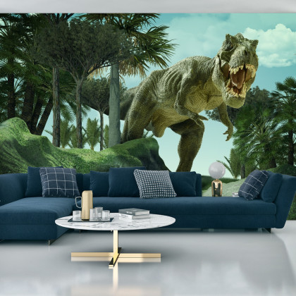Fototapeta Realistyczny Dinozaur W Zieleni