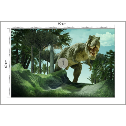 Fototapeta Realistyczny Dinozaur W Zieleni