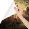 Fototapeta Dinozaury O Zachodzie Słońca