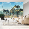 Fototapeta Trzy Dinozaury W Lesie