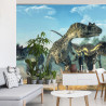 Fototapeta Trzy Dinozaury W Lesie