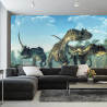 Fototapeta Trzy Dinozaury W Lesie