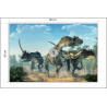 Fototapeta Trzy Dinozaury W Lesie