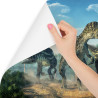 Fototapeta Trzy Dinozaury W Lesie