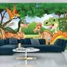 Fototapeta Bajkowe Dinozaury W Dżungli