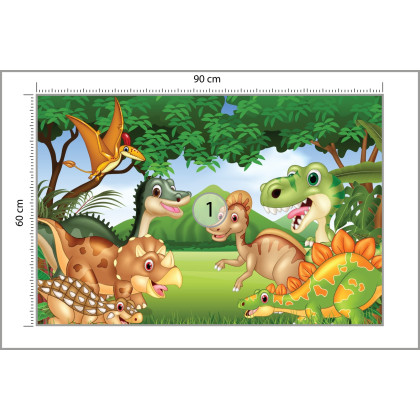 Fototapeta Bajkowe Dinozaury W Dżungli