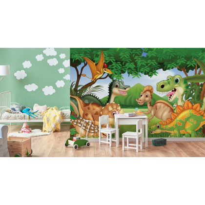 Fototapeta Bajkowe Dinozaury W Dżungli
