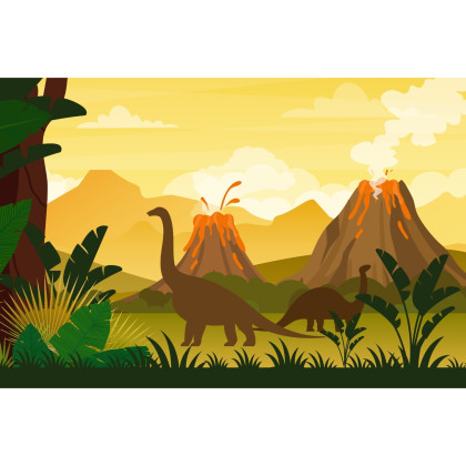 Fototapeta Dinozaury I Pejzaż