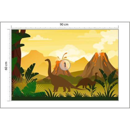 Fototapeta Dinozaury I Pejzaż