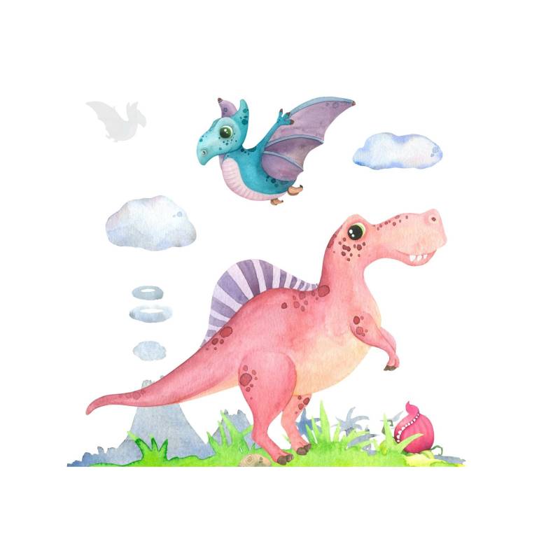 Fototapeta Akwarelowe Dinozaury