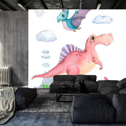 Fototapeta Akwarelowe Dinozaury