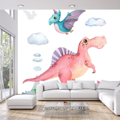 Fototapeta Akwarelowe Dinozaury