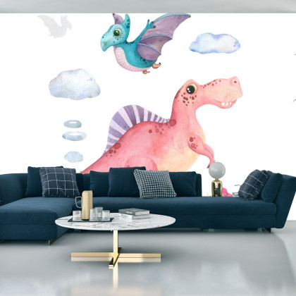 Fototapeta Akwarelowe Dinozaury