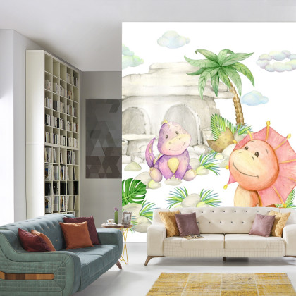 Fototapeta Zabawa Małych Dinozaurów