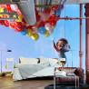 Fototapeta Chłopiec Z Balonami W Locie