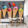 Fototapeta Kolorowe Lody W Wafelku