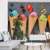 Fototapeta Kolorowe Lody W Wafelku