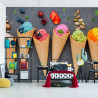 Fototapeta Kolorowe Lody W Wafelku
