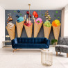 Fototapeta Kolorowe Lody W Wafelku