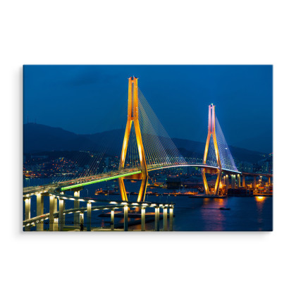 Obraz Na Płótnie Most Busan Harbor Bridge, Korea Południowa