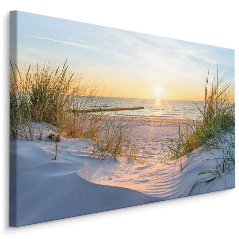 Obraz Na Płótnie Wschód Słońca Na Piaszczystej Plaży