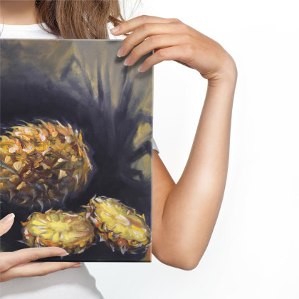Obraz Na Płótnie Malowany Ananas