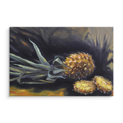 Obraz Na Płótnie Malowany Ananas