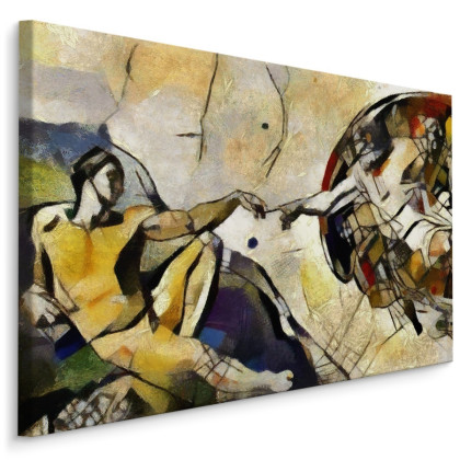 Obraz Na Płótnie Stworzenie Adama Na Styl Pablo Picasso