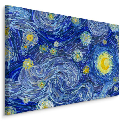 Obraz Na Płótnie Gwiaździste Niebo Na Styl Van Gogha