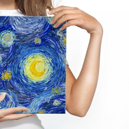 Obraz Na Płótnie Gwiaździste Niebo Na Styl Van Gogha