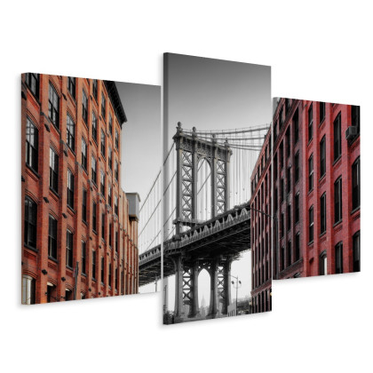 Obraz Wieloczęściowy Manhattan Bridge Widok Z Washington Street