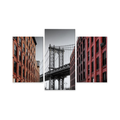 Obraz Wieloczęściowy Manhattan Bridge Widok Z Washington Street