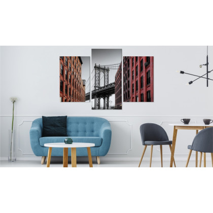 Obraz Wieloczęściowy Manhattan Bridge Widok Z Washington Street