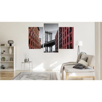 Obraz Wieloczęściowy Manhattan Bridge Widok Z Washington Street
