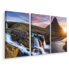 Obraz Wieloczęściowy Góra Kirkjufell Z Wodospadami