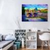 Obraz Na Płótnie Panorama Watykanu Malowana Akwarelą