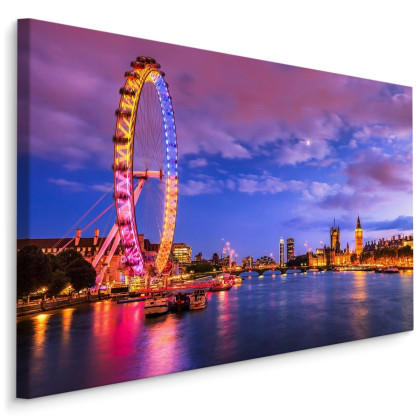Obraz Na Płótnie London Eye O Wieczornej Porze