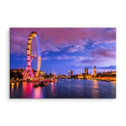 Obraz Na Płótnie London Eye O Wieczornej Porze