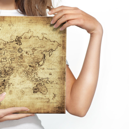 Obraz Na Płótnie Starożytna Mapa Świata Vintage