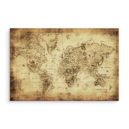 Obraz Na Płótnie Starożytna Mapa Świata Vintage
