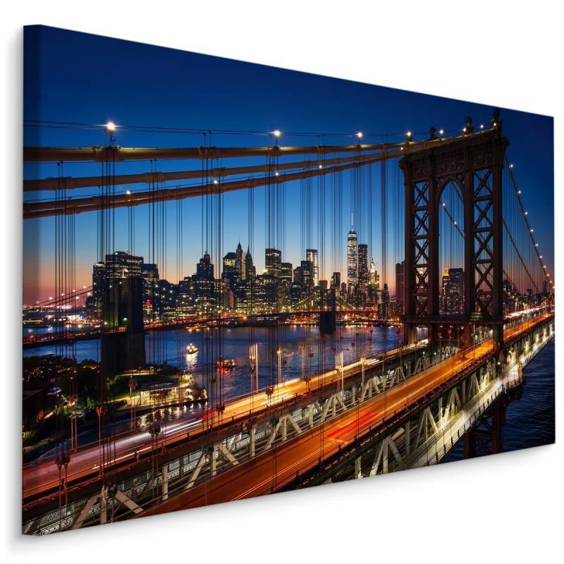 Obraz Na Płótnie Nocny Widok 3D Na Manhattan Bridge