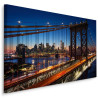 Obraz Na Płótnie Nocny Widok 3D Na Manhattan Bridge