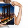 Obraz Na Płótnie Nocny Widok 3D Na Manhattan Bridge