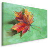 Obraz Na Płótnie Liść Klonu Jesienią Malowany Akwarelą